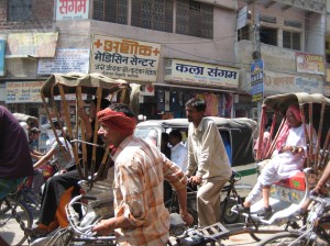 Typical Hot Indian Street (Varanasi)